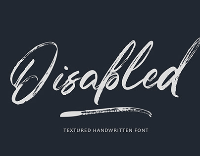 FREE FONT | Disabled Textured Font
