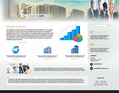 Business related web site model