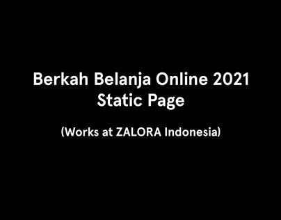 Berkah Belanja Online 2021 Static Page