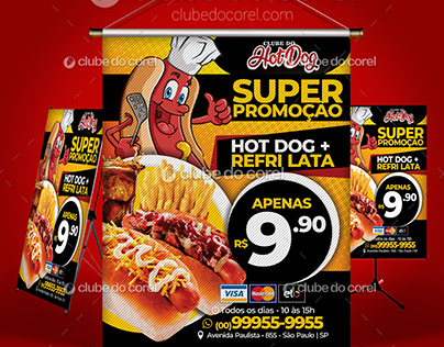 Banner Cachorro Quente (Hot Dog)