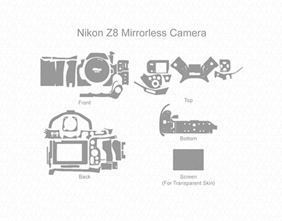 Nikon Z8 Mirrorless Camera (2023) Vinyl Skin Template