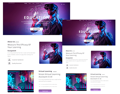 Ai Learning Wesite Design - Landing Page