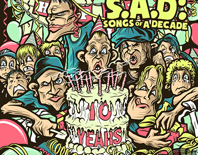 Album cover illustration, "S.A.D: Songs Of A Decade"