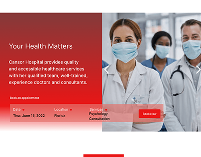 Cansor Hospital Landing Page