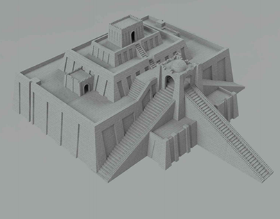 3D model of Great Ziggurat of Ur