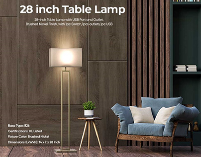 Buy 28-inch Table Lamp with USB Port