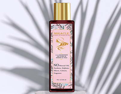HERBAL HAIR OIL LABEL FOR MIRACLE