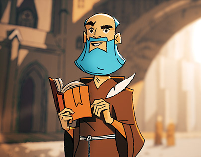 Medieval monk - character design