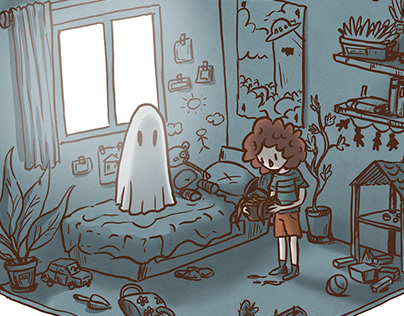 Marc and the Little Ghost illustration project