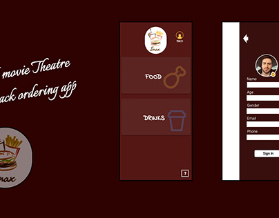 Snax App - A movie theatre snack ordering app