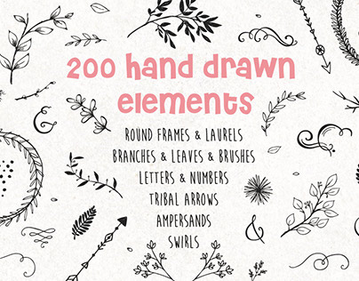Decorate Everything! 200 hand drawn vector elements
