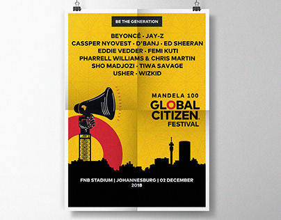 Global Citizen Festival 2018 Admat Design