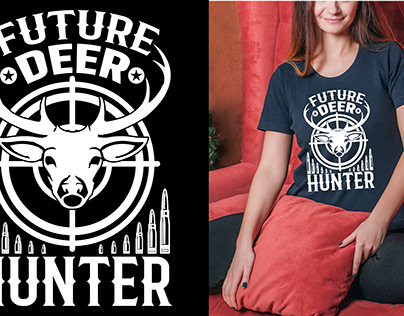 Future deer hunter. T-Shirt Design Tenplate
