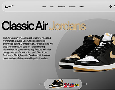 Classic Air Jordans Ecommerce Experience