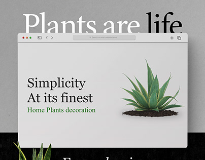 Home Plants Store | Landing Page UI Design XD (FREE)