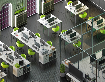 Isometric offices