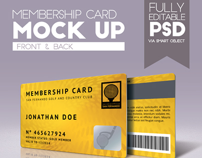 Membership Card MockUp