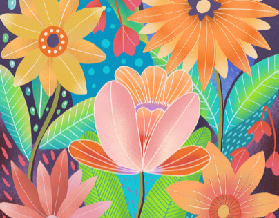 Adobe Fresco floral illustration