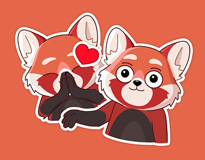 Red Panda: animated stickers for telegram