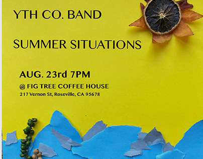 YTH Co. Band "Summer Situations" Gig Poster