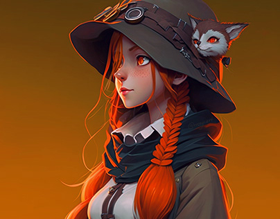 Character Design a little fox girl