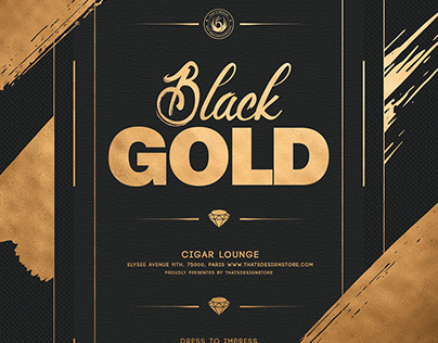 black gold design fleyer