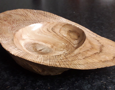 Off-Kilter / Unbalanced Carved Textured Bowl
