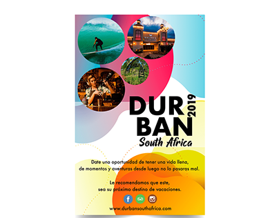 Afiche para vacaciones en Durban Africa