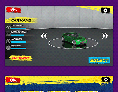 racing game ui