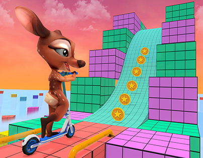 Scooter With Animal Stunt Games