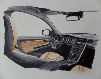 Car Interior Drawing