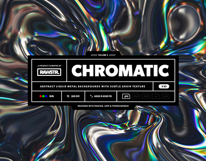 Chromatic vol.2 — 80 Abstract liquid metal backgrounds