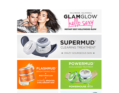 GLAMGLOW WEB LAYOUT FOR AN E-COMMERCE WEBSITE