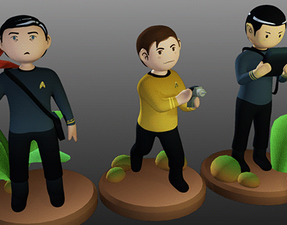 Landing party (McCoy, Kirk, Spock)