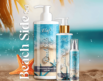 Elaf Beach Side Set (Shower, Lotion, Gel)Sticker Design