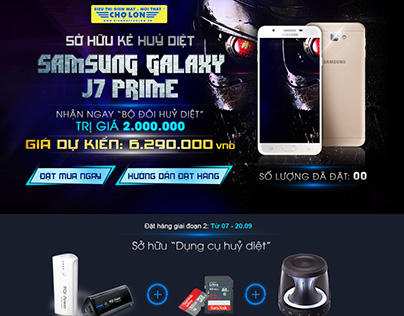 Landing page Order Samsung Galaxy J7 Prime