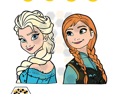 Elsa And Anna SVG