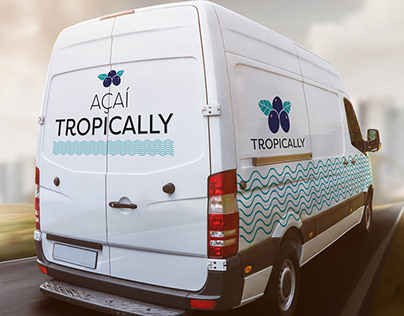 Logo design & branding for açaí TROPICALLY