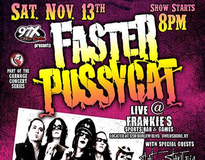 Faster Pussycat Gig Flyer