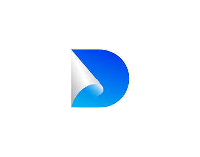 D paper logo d fold logo