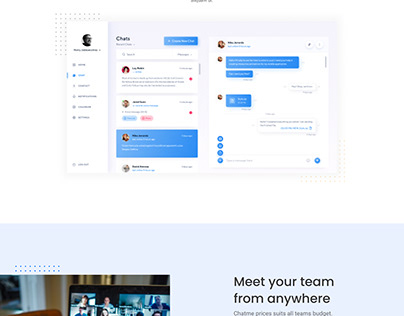 Homepage design of Chat platform