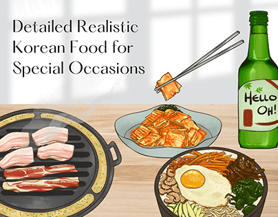 Detailed Realistic Korean Food (Canva)