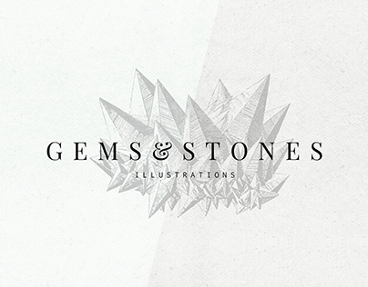 Gems & Stones Vector Illustrations Set