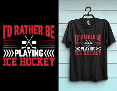 Ice Hockey Vector T-shirt Design