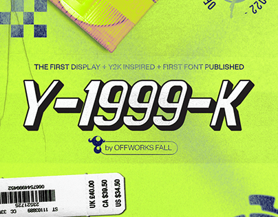 Y-1999-K Display Font - First Look (WIP) Edition