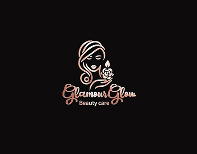 GlamourGlow Beauty logo design| logo design