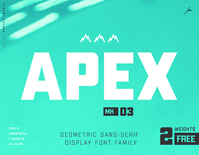 APEX MK3 | Display Font Family - Two FREE Weights