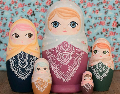 Hand-Painted Russian Dolls