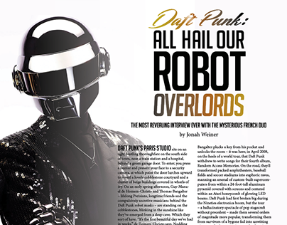 Daft Punk Editorial Design