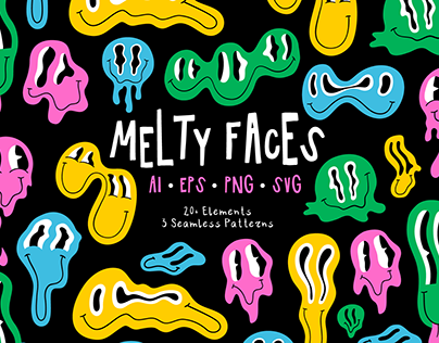 Melty Faces: Elements + Patterns
